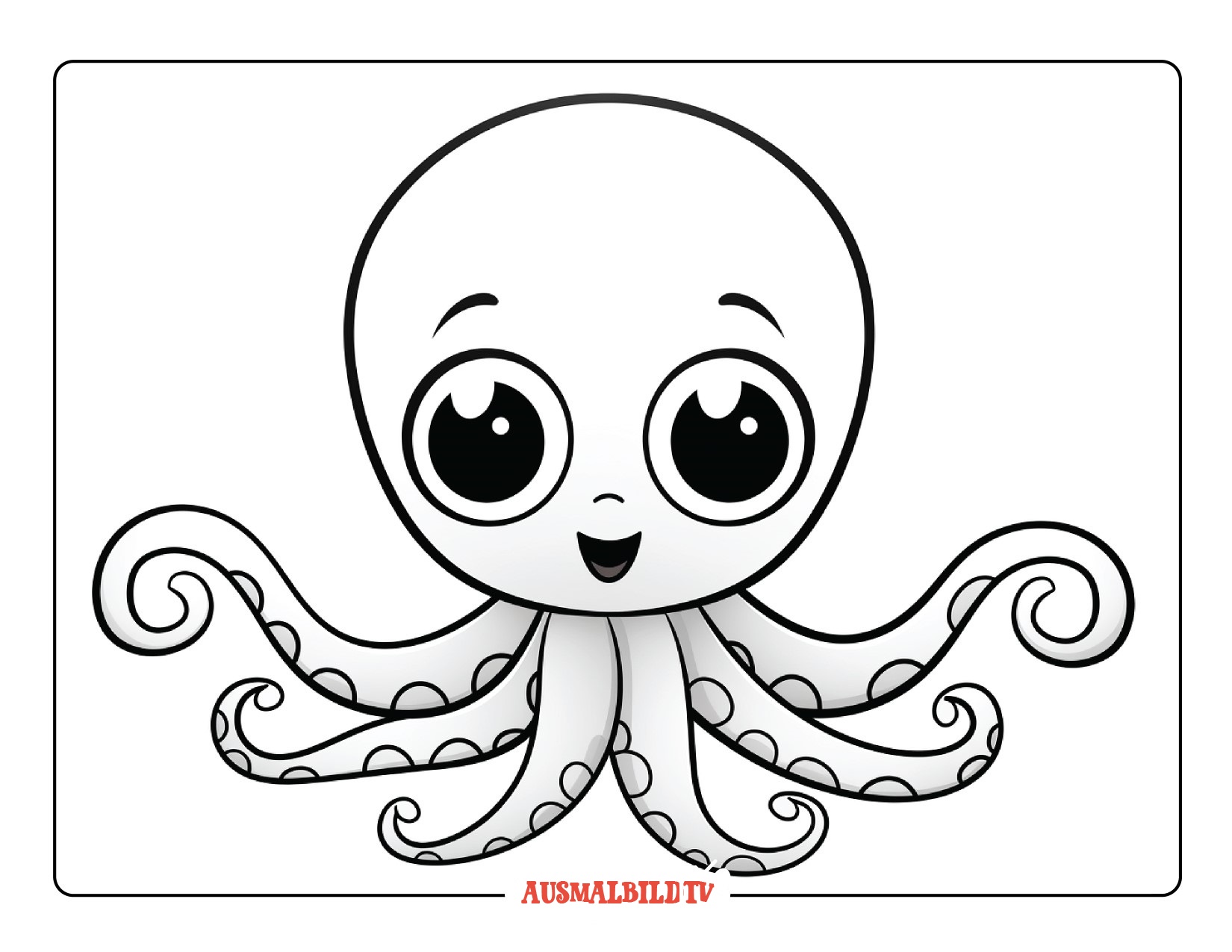 Baby Oktopus Malvorlagen zum Ausdrucken