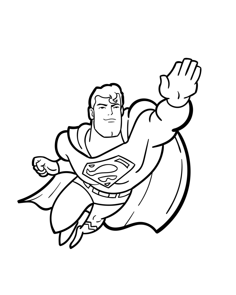 Ausmalbilder Superman - 9 Stück, Kostenlos in PDF